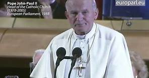 Papa Juan Pablo II - Discurso sobre la construcción europea | Parlamento Europeo