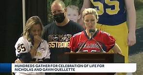 Hundreds gather to celebrate the Ouellette brothers, who died in a car crash