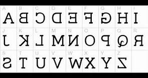 Mirror Images of alphabets and Numbers