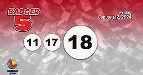 Wisconsin Lottery Evening Draw 01/12/2024
