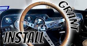 Grant steering wheel install - Classic Ford Mustang