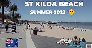 🇦🇺 ST KILDA BEACH, MELBOURNE | 2023 SUMMER WALKING TOUR [4K]