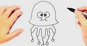How to draw a Jellyfish Step by Step | Easy drawings
