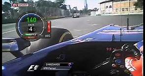 F1 2012 Australia - Daniel Ricciardo Helmet Cam Onboard