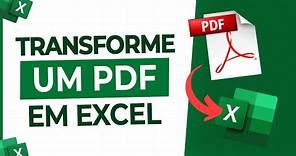 PDF para Excel - Como Transformar PDF em Excel?