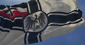 Waving War Flag and second National Anthem of the German Empire