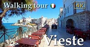 Vieste (Puglia), Italy【Walking Tour】History in Subtitles - 4K