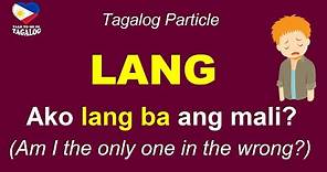LANG - How to Say ONLY in Filipino | Learn Filipino (Tagalog) Grammar | English Speaking Practice