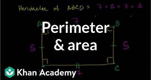 Perimeter and area: the basics | Perimeter, area, and volume | Geometry | Khan Academy