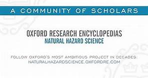 Oxford Research Encyclopedias: Natural Hazard Science