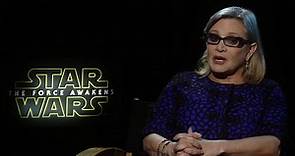 Carrie Fisher INTERVIEW - STAR WARS: THE FORCE AWAKENS (2015)