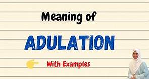 Daily vocabulary | Adulation Meaning | Vocabgram