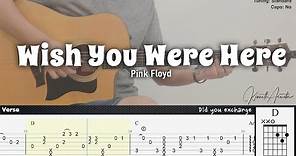Wish You Were Here - Pink Floyd | Fingerstyle Guitar | TAB + Chords + Lyrics