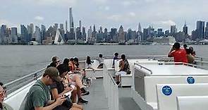 «Ferry ride across the Hudson River from Weehawken, NJ to W 39th St in midtown Manhattan, New York»