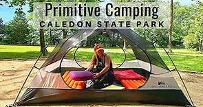 Primitive Camping at Caledon State Park Virginia