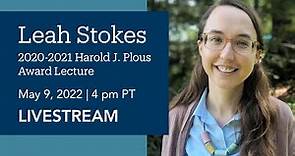 Leah Stokes | 2020-2021 Harold J. Plous Award Lecture
