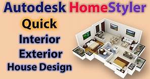 Autodesk HomeStyler || Learn How To Design Your House Very Fast And Easily ||