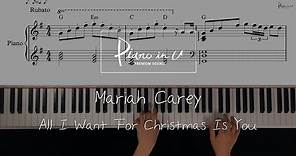 Mariah Carey - All I Want For Christmas Is You/Piano cover/Sheet