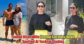 Sohail Khan Wife Seema Sachdev Khan Spotted At Yashraj Studios