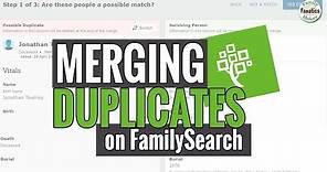 Easily MERGE Duplicates on the FamilySearch Family Tree
