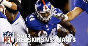 Andre Williams Runs Over Redskins Defender | Redskins vs. Giants | NFL