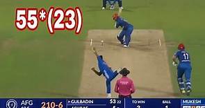 Gulbadin Naib Batting Today || Gulbadin Naib 55*(23) vs India || Ind vs Afg