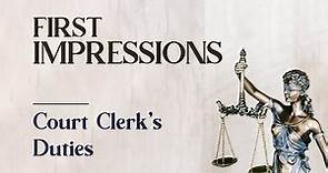 11 - Court Clerk Duties