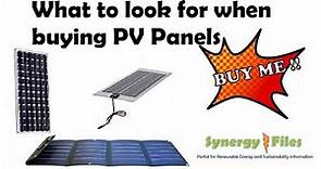 Brief guide on buying solar panels