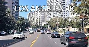Los Angeles 4K - Westwood - Driving Downtown USA