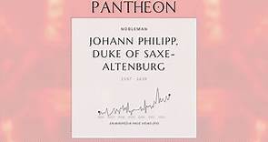 Johann Philipp, Duke of Saxe-Altenburg Biography - Duke of Saxe-Altenburg