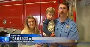 Robbie Bennett honored as firefighter of the year