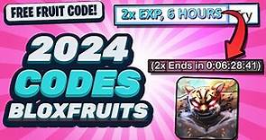 Blox Fruits New & Working Codes: 2024 Free Fruit XP!