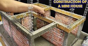 ¿Cómo construir una casa paso a paso desde la cimentación? MINIATURE HOUSE WITH REAL MATERIALS...