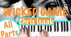 How to play WICKED GAME - Chris Isaak Piano Tutorial | Chords Accompaniment