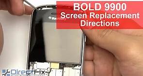 Blackberry Bold 9900 Screen Replacement Directions