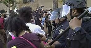 Protesters Clash With Police in Downtown San Jose