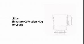 Lillian Signature Collection 40 Count Elegance Coffee Mug, 8-Ounce, Clear