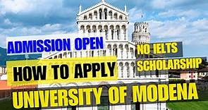 University of Modena application process 2024-2025 | University of modena #studyinitaly
