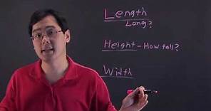 What Is Length, Height & Width?