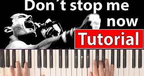Como tocar "Don´t stop me now"(Queen) - Piano, tutorial, partitura y Mp3