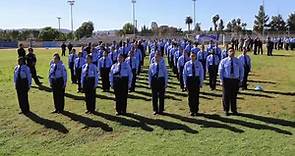 Reseda Charter High School Police Academy Magnet looking sharp during their inspection.