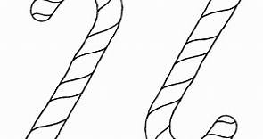 Candy cane, a sweet coloring page printable game