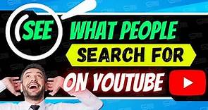 How To See What People Search For On YouTube | New YouTube Feature