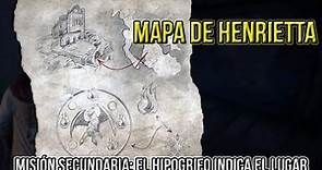 *MAPA DE HENRIETTA* Localización MAPA Y TESORO - Hogwarts Legacy El hipogrifo indica el lugar