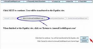 How to get your FREE Credit Report online - EQUIFAX