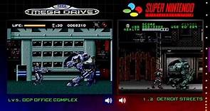 RoboCop Vs Terminator | SNES & Mega Drive | Comparison/ Double Playthrough