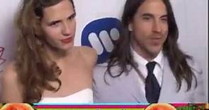 ANTHONY KIEDIS kisses girlfriend HEATHER CHRISTIE at Warner Music Group Grammy Party in L.A.
