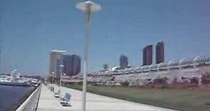 Petco Park, New Harbor Drive Pedestrian Bridge, Downtown San Diego, CA., Convention Center