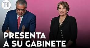 Delfina Gómez, gobernadora del Estado de México, da a conocer a los miembros de su gabinete