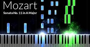 Sonata No. 11 in A Major 1st Movement - Mozart [Piano Tutorial] (Synthesia)